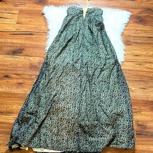 Rag & Bone Women’s Nude/Black Sword Print Halter Cut Out Back Maxi Dress Size 2